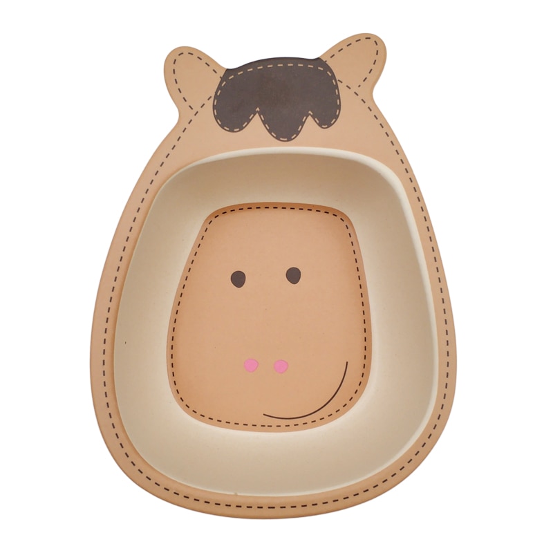 Bamboo Kids Plate Non-Toxic Tableware